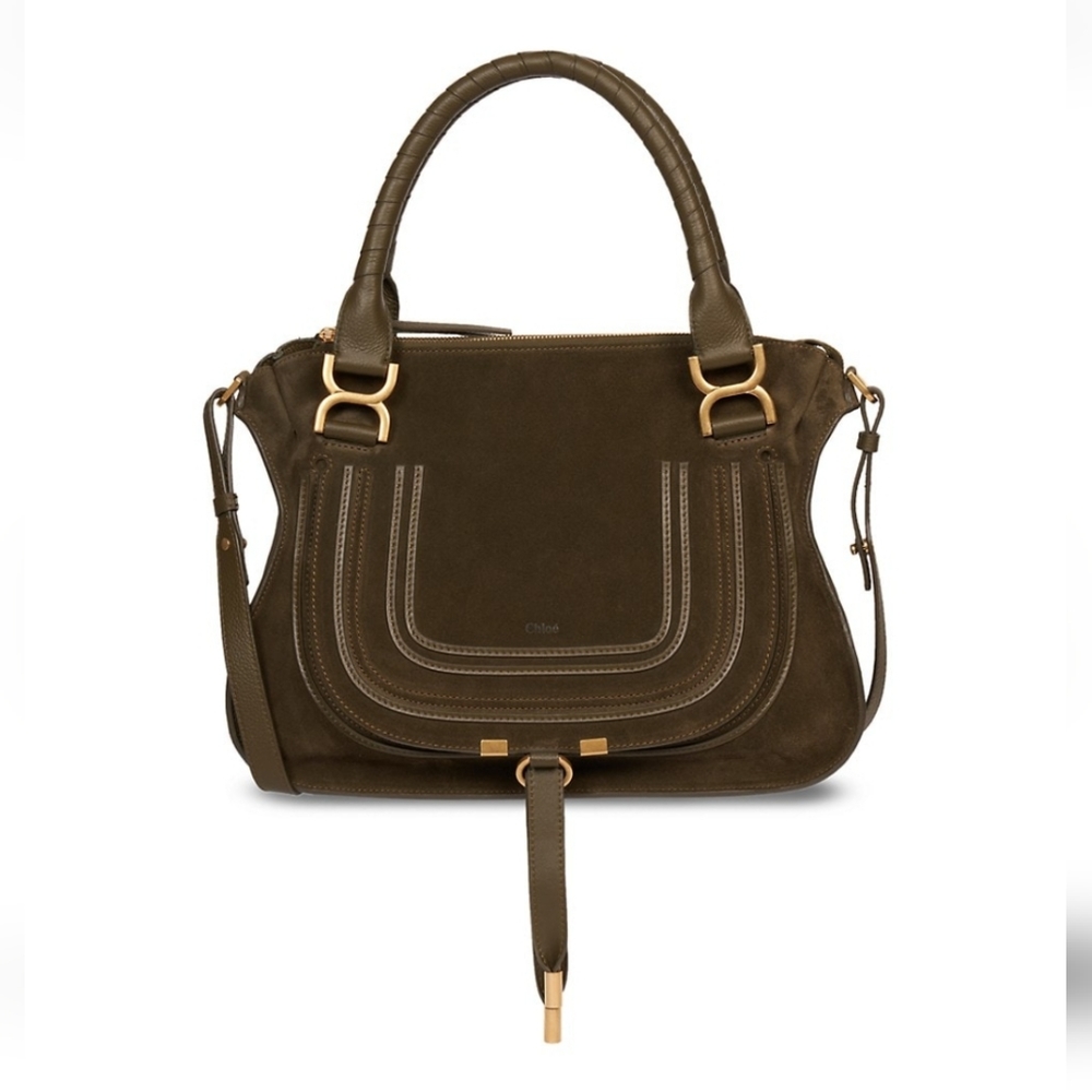 Chloé Medium Marcie Suede Satchel
